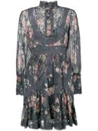 Zimmermann Floral Print Mini Dress - Grey