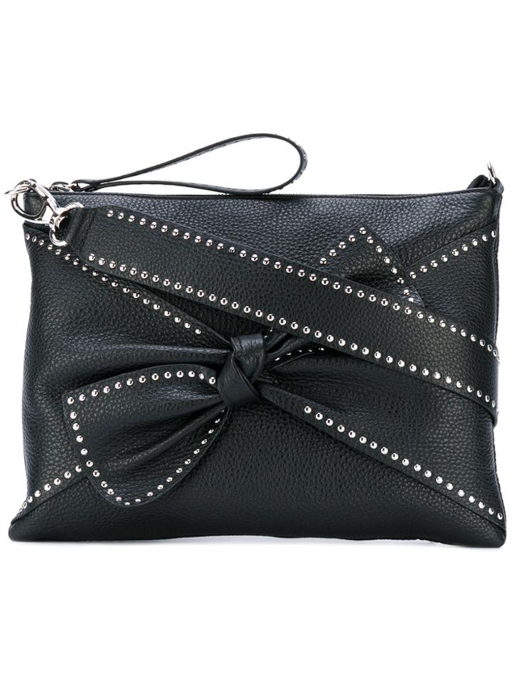 Red Valentino Studded Bow Shoulder Bag - Black