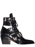 Chloé Black Reilly 60 Buckle Embellished Ankle Boots
