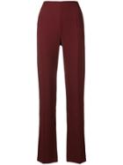 Valentino High Waist Trousers - Red
