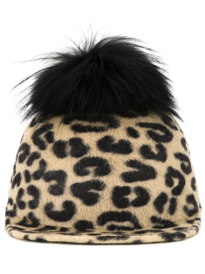 Dresscamp Animal Print Beanie Cap, Adult Unisex, Brown, Racoon Fur/rabbit Felt
