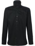 Raf Simons Ribbed Roll Neck Shirt, Men's, Size: 50, Black, Cotton/polyurethane