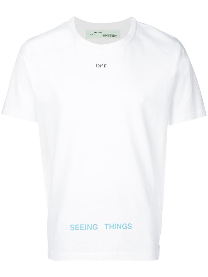 Off-white - Off T-shirt - Men - Cotton - M, White, Cotton