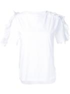 Cityshop - Ruffled Sleeve T-shirt - Women - Cotton - One Size, White, Cotton