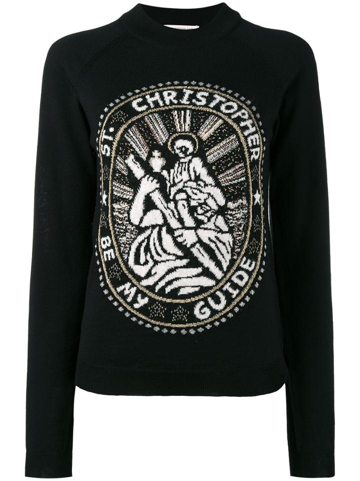 Christopher Kane St. Christopher Sweater, Women's, Size: Xs, Black, Virgin Wool/polyester/mohair/polyamide