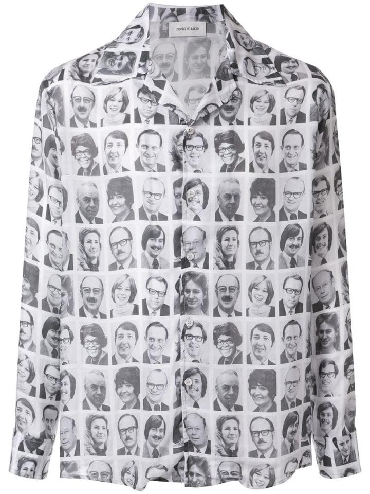 Ernest W. Baker E.o.t.m Print Bowling Shirt - White