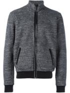 Maison Margiela Textured Zip-up Sweatshirt, Men's, Size: 44, Grey, Cotton/polyamide/polyester/wool