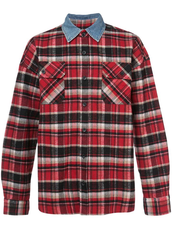 Fear Of God Denim Collar Plaid Shirt - Red