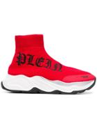 Philipp Plein Hi-top Sock Sneakers - Red
