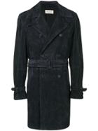 Al Duca D'aosta 1902 Suede Trench Coat - Blue