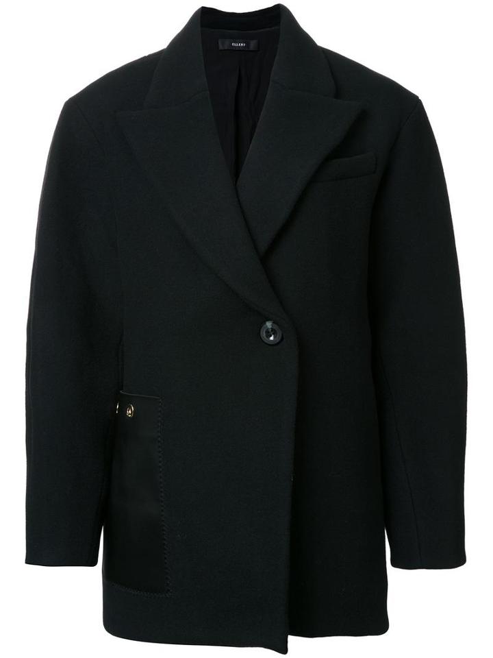 Ellery 'swan Boxy' Jacket, Women's, Size: 6, Black, Nylon/wool