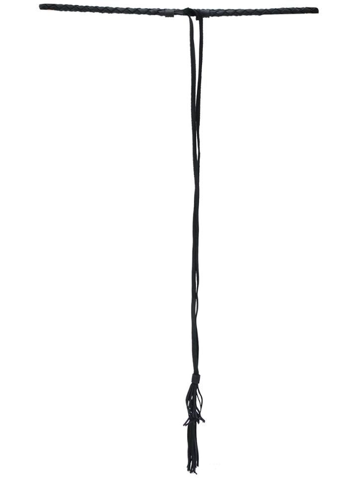 Caravana Braided Leather Belt - Black
