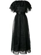 William Vintage 1979 Ruffled Gown - Black