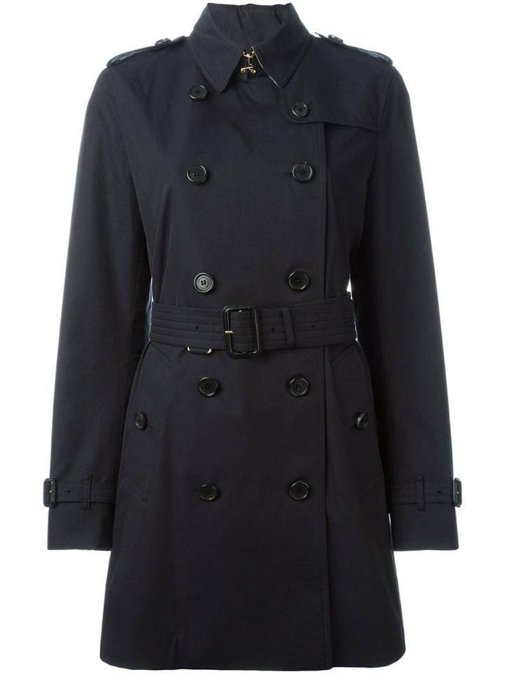 Burberry 'kensington' Classic Trench Coat - Blue