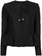 Paul Smith Pearl Detail Frilled Jacket - Black
