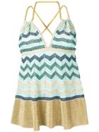 M Missoni Crisscross Straps Knitted Top - Blue
