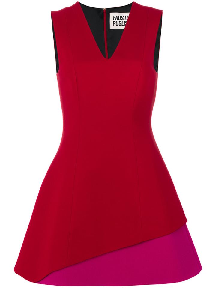 Fausto Puglisi Colour-block Flared Dress