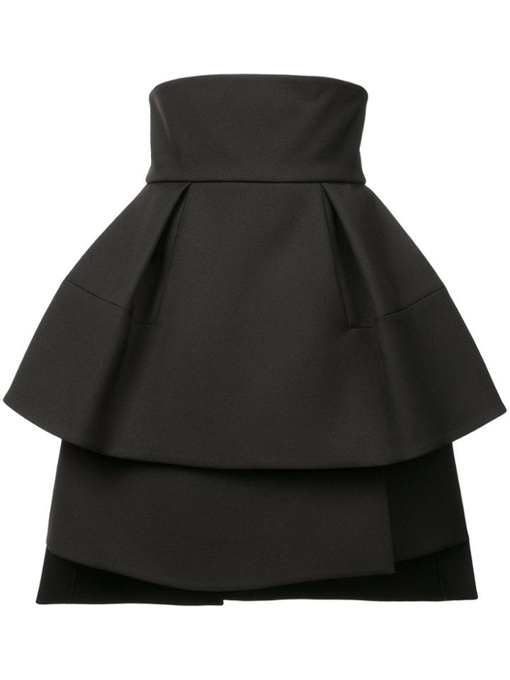 Dice Kayek High-waisted Layered Skirt - Black