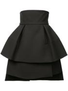 Dice Kayek High-waisted Layered Skirt - Black