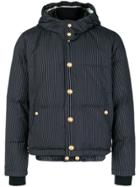 Thom Browne Narrow Pinstripe Down Bomber Jacket - Blue