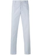 Mp Massimo Piombo - Classic Pleat Front Trousers - Men - Cotton - 48, Blue, Cotton