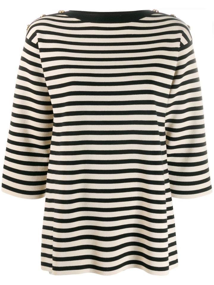 Gucci Biarritz-appliqué Knitted Top - Neutrals