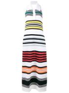 Rosie Assoulin - Rainbow Stripe Knitted Dress - Women - Cotton - Xl, White, Cotton