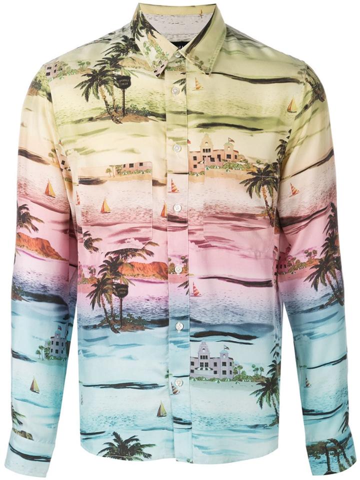 Amiri Hawaii Print Shirt - Green
