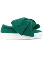 Joshua Sanders Slip-on Sneakers With Bow - Green