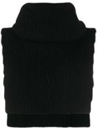 Cashmere In Love Knit Overlay Brooke Vest - Black