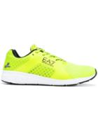 Ea7 Emporio Armani Logo Print Mesh Sneakers - Yellow