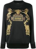 Versace Jacquard Knit Logo Sweatshirt - Black