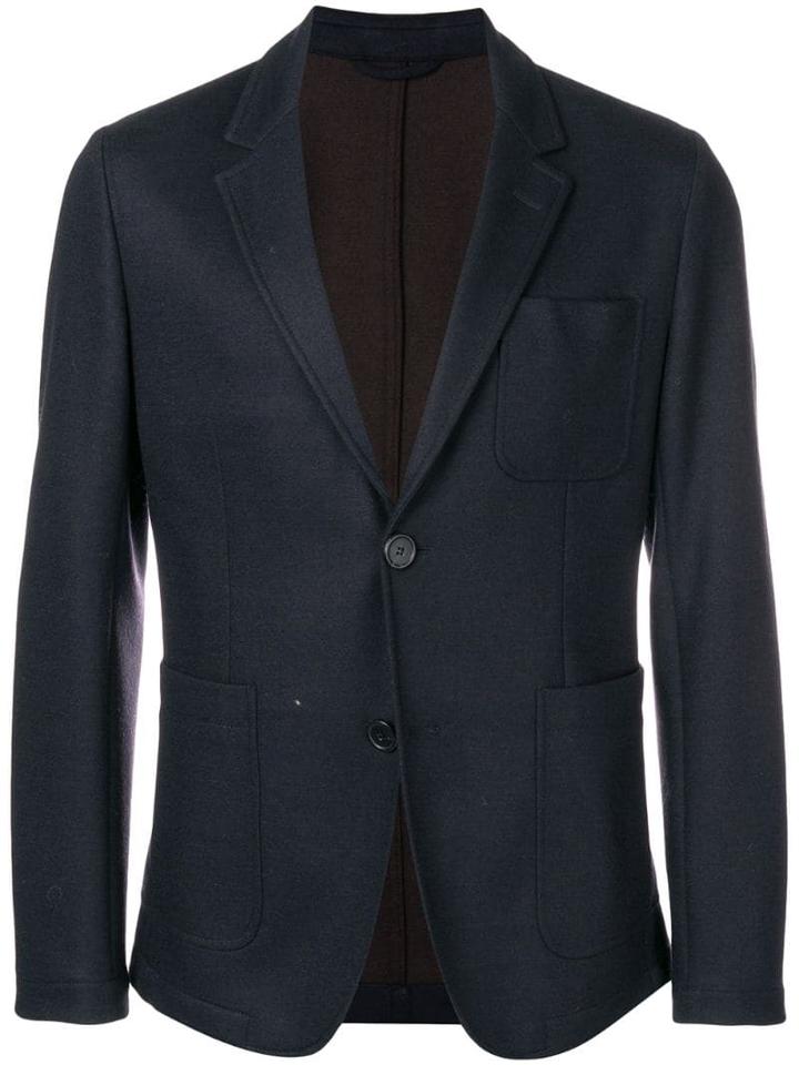 Ami Paris Classic Woven Blazer - Blue