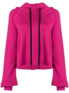Unravel Project Ripped Detail Hoodie - Pink & Purple