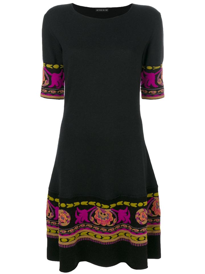 Etro Embroidered Hem Dress - Black