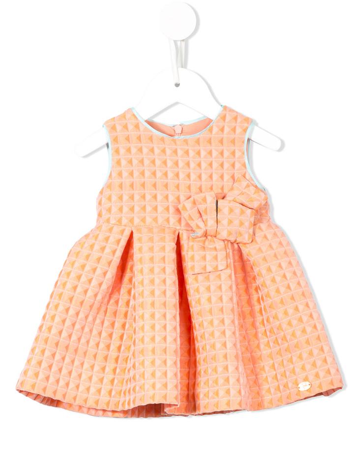 Valmax Kids - Cube Print Dress - Kids - Cotton/acrylic/polyamide/polyester - 18 Mth, Yellow/orange