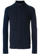 Loro Piana Full Zip High Neck Cardigan - Blue