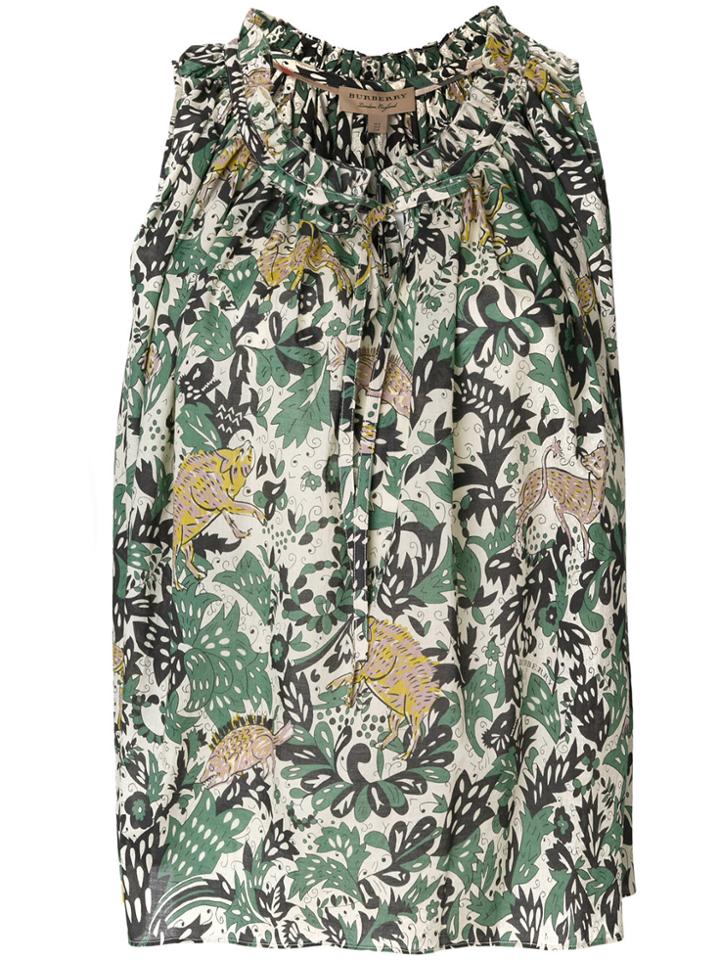 Burberry Floral Print Tank Top - Green