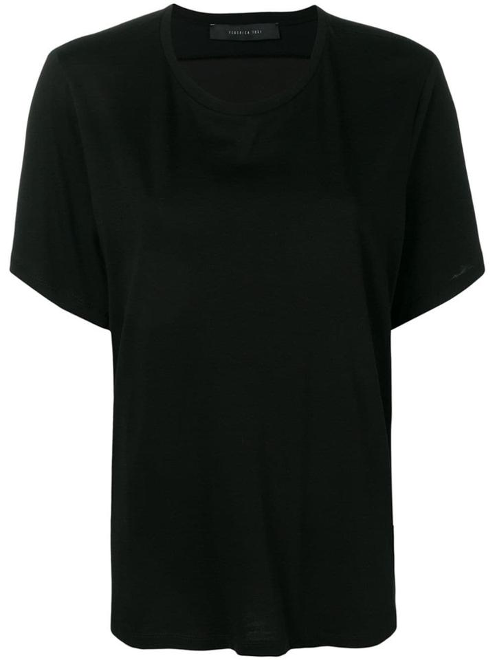 Federica Tosi Fold Details Top - Black