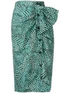 Max Mara Ruffle Detail Pencil Skirt - Green