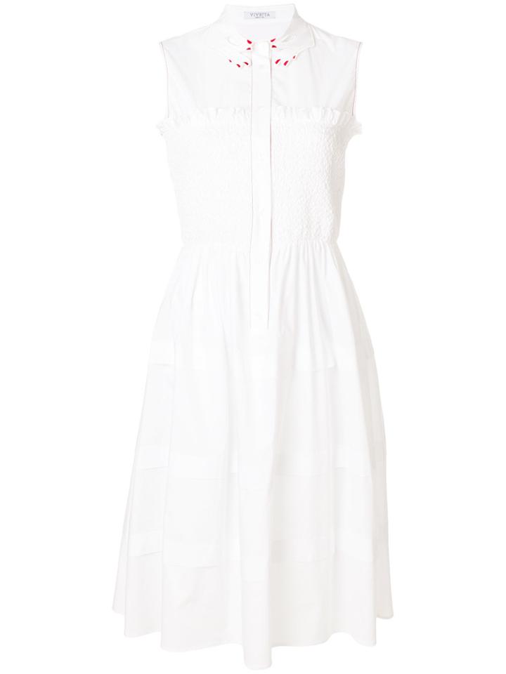 Vivetta Frilled Trim Dress - White