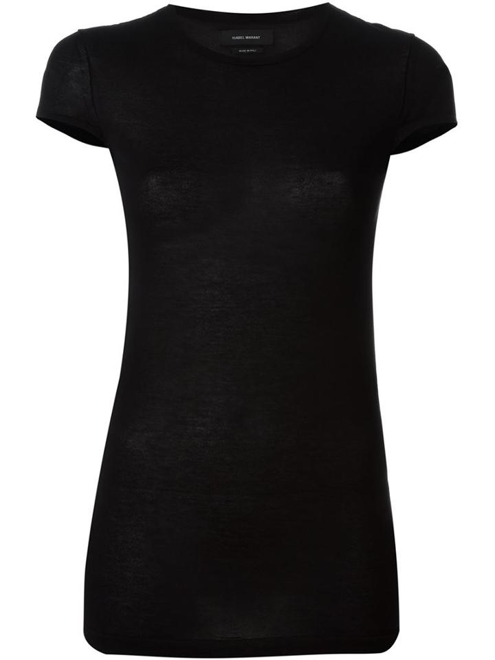Isabel Marant 'sepia' T-shirt, Women's, Size: 42, Black, Cotton/polyamide