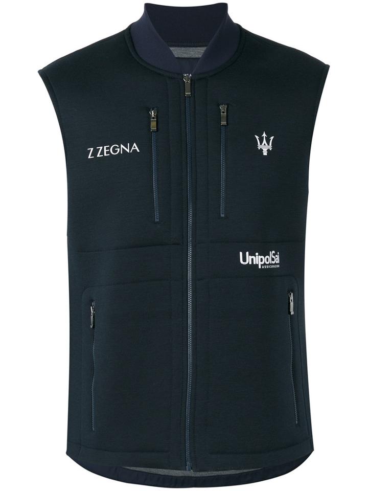 Z Zegna - Fleece Gilet - Men - Polyester/spandex/elastane/viscose - M, Blue, Polyester/spandex/elastane/viscose