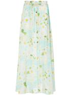 Isolda Daisy Print Long Skirt - Multicolour