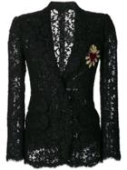 Dolce & Gabbana Sacred Heart Lace Blazer - Black