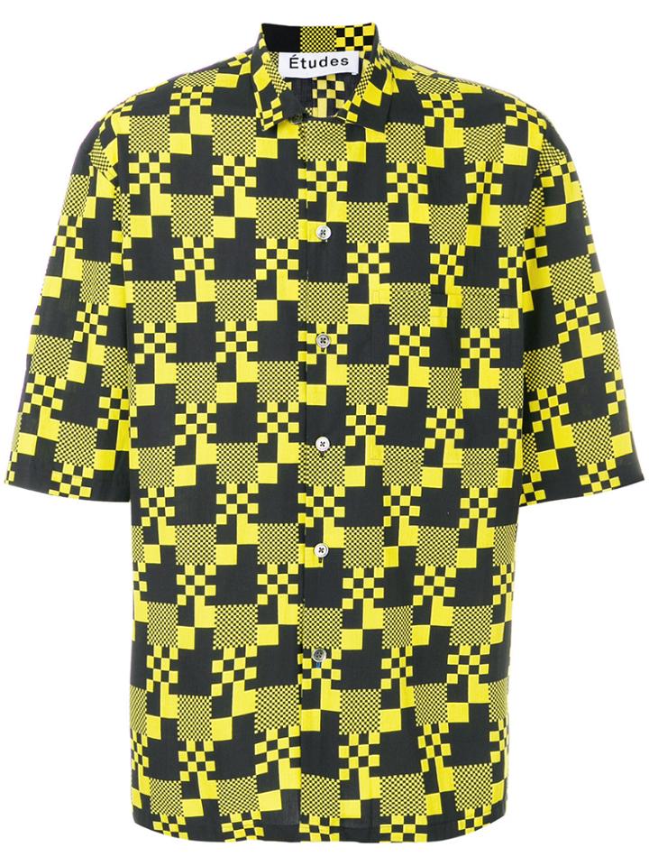 Études Souvenir Checked Shirt - Black