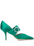 Malone Souliers Maite Crystal Embellished Pumps - Green