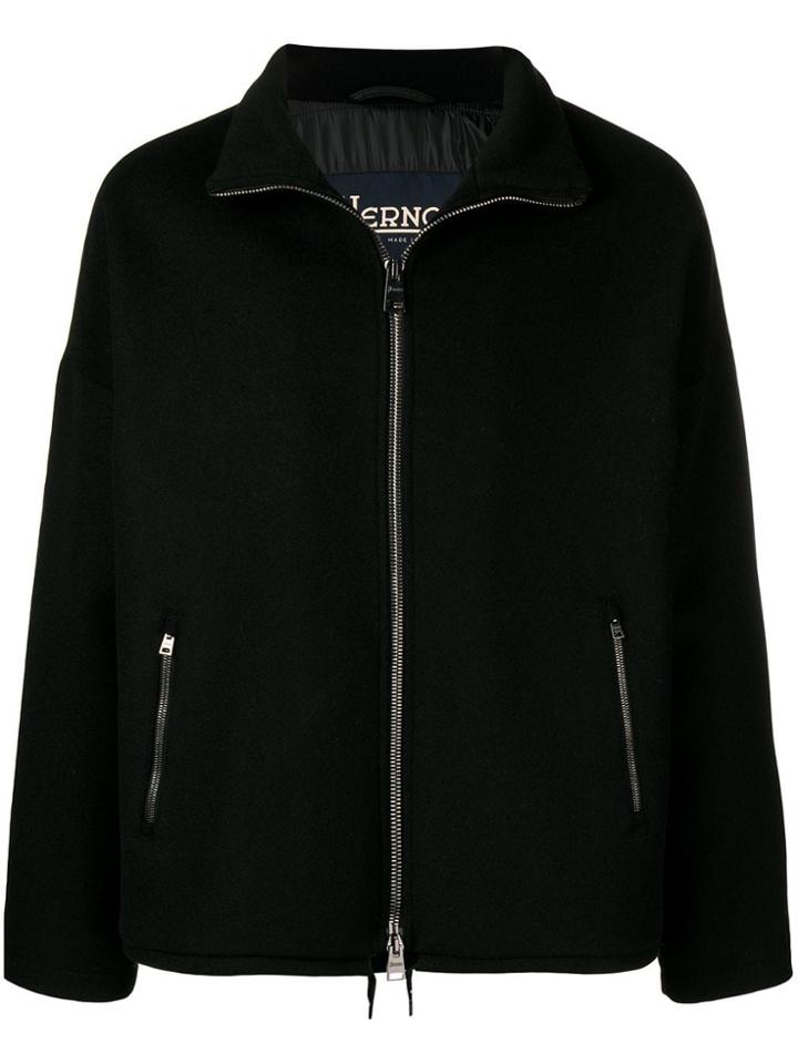 Herno Zip-up Fleece Jacket - Black