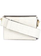 Marni Crocodile Effect Crossbody Bag, Women's, White