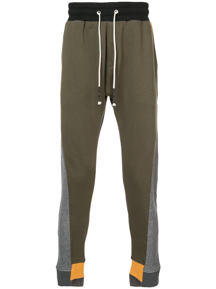 Mostly Heard Rarely Seen Colour Block Joggers - Green